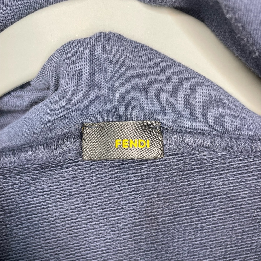 Fendi Blue Vintage Hoodie Women Medium - Picture 3 of 6